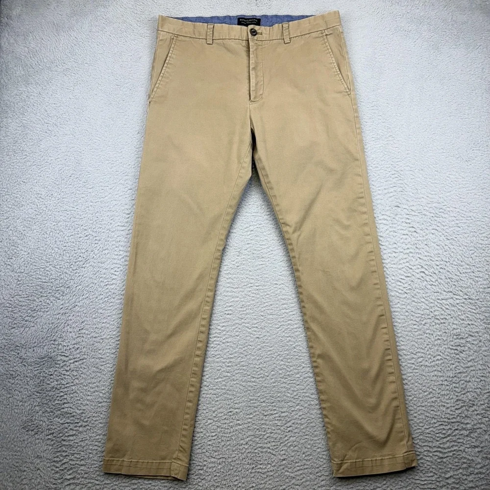 Banana Republic Pants Mens 35x32‎ Beige Fulton Skinny Chino Casual **34X31**